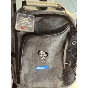 NWT Leeds Checkmate TSA Friendly 17” Computer Bag Gray Backpack Carryon